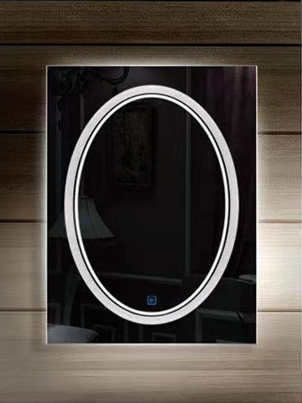 Зеркало для ванной комнаты с сенсорным экраном B38 LED Smart Square с температурным дисплеем